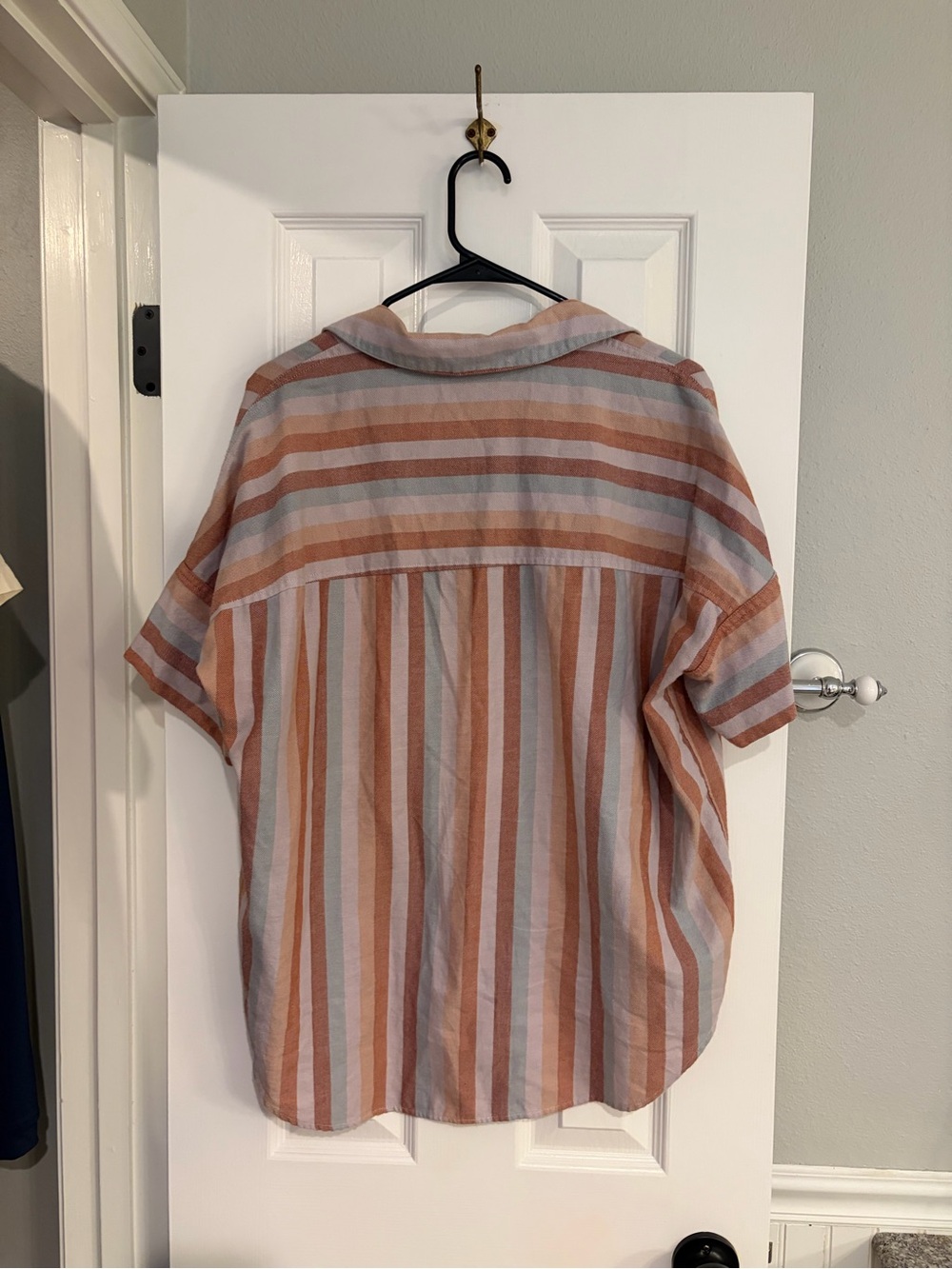 Madewell Central Shirt Rainbow Stripe Oversized Button Down Medium - Picture 7 of 7